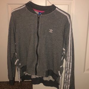 Adidas lace up track jacket